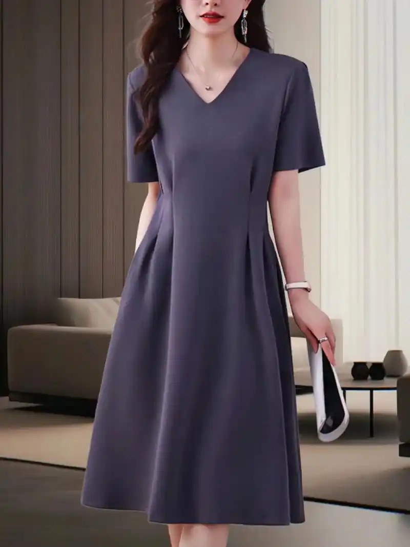 Navy blue long dress